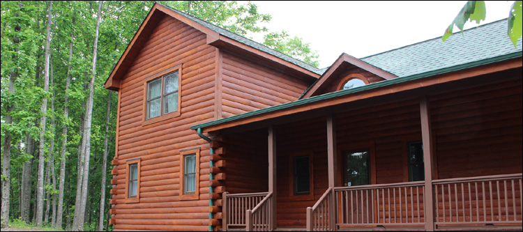 Log Home Staining in Almond,  North Carolina